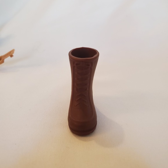 Brown Action Figure Boot Military Style Kids Toy Part Accessory - Picture 1 of 3